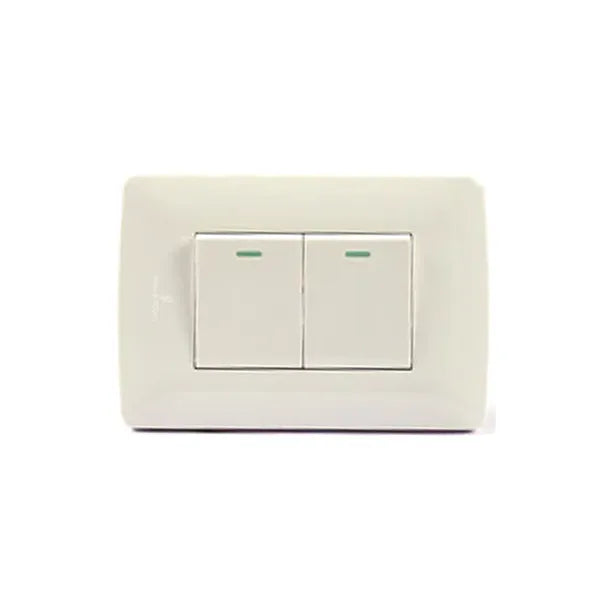 SWITCH HT WALL 2 LEVER 1 WAY WHITE