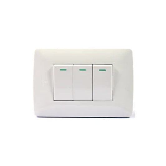 SWITCH HT WALL 3 LEVER 1 WAY WHITE