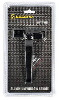 Handles Window Aluminium Black Right Blister