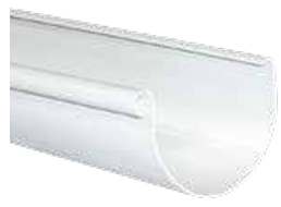 Gutter Round PVC 5.95mx1/2 PVC