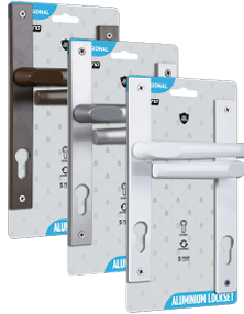 Lockset Aluminium Brown Blister