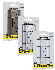 Hinges Sinkless Aluminium Silver Blister
