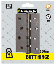Hinges Butt 4BB AB 100mm Heavy Duty