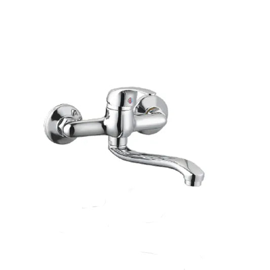 Tap Mixer Kitchen Wall Chrome Flowrite