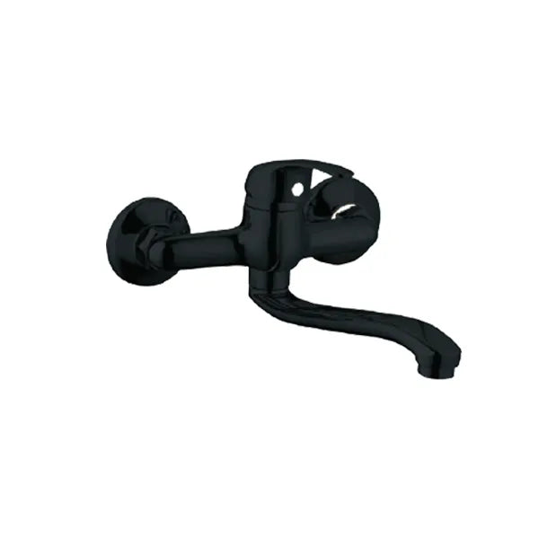 Tap Mixer Kitchen Wall Black Flowrite