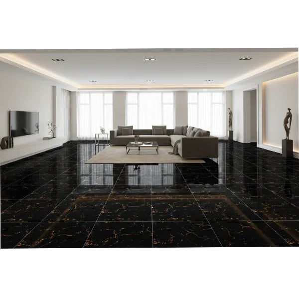 Tile Floor 40X40 Nero Gold 1.12 Sqm