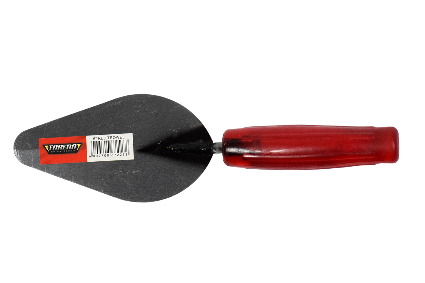 Trowel Bricklaying Red Transparent Handle 6"