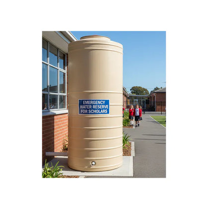 Tank Water Vertical slimline 1000lt Beige