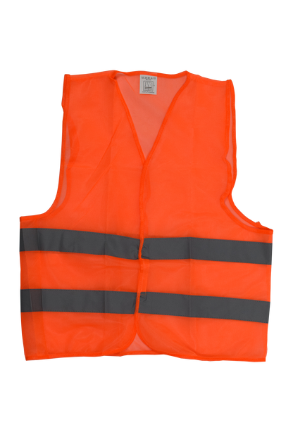 Vest Saftey Reflective Zip Orange Size L