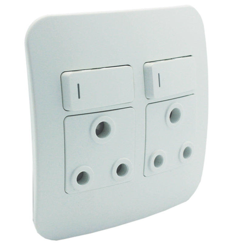 SOCKET WALL HT DOUBLE (4X4) WHITE