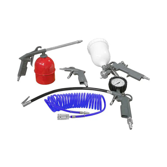 Washer Tyre G Feed SP Gun Air Dust Par Inf & Spir Hose Five PC Kit