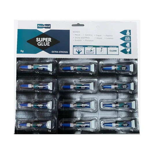 Super Glue Extra Strong 12pcs*3g Tube