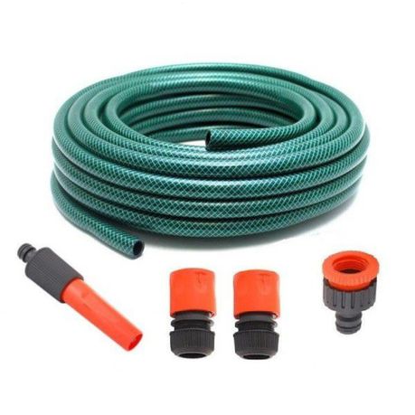 Hose Pipe PVC Orange 12mmx15m W/ Fittings
