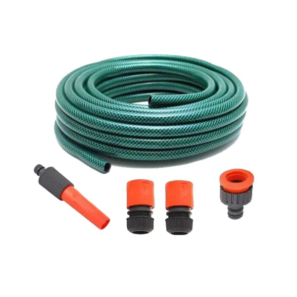 Hose Pipe PVC Orange 12mmx15m W/ Fittings